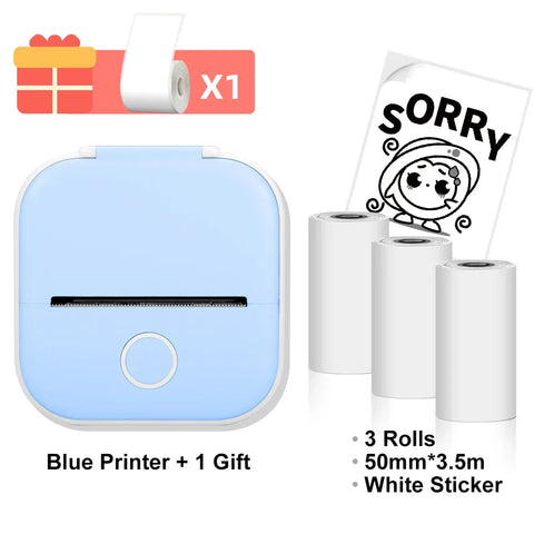 T02 Mini Thermal Printer Phomemo T02 Sticker Maker Machine Portable Bluetooth Pocket Printer Study Supplies for Photos Notes Ewkiki