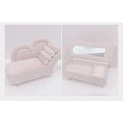 Sofa Shaped Jewelry Box Beautiful Jewelry Case Jewelry Storage Organizers Plush Texture for Fashionable Jewelry Storage Ewkiki