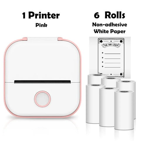 Phomemo T02 Portable Mini Wireless Thermal Pocket Printer Self-adhesive Stickers Use for DIY,Journal Sticker impresora portátil Ewkiki