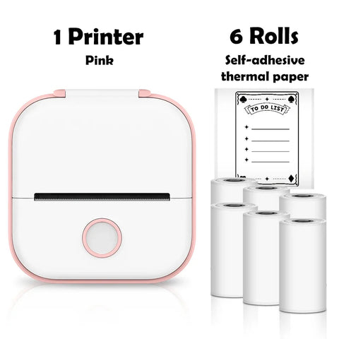 Phomemo T02 Portable Mini Wireless Thermal Pocket Printer Self-adhesive Stickers Use for DIY,Journal Sticker impresora portátil Ewkiki