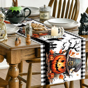 Halloween Table Runner Halloween Party Decoration Kids Favors Spooky Pumpkin Ghost Table Runner Trick or Treat Party Supplies