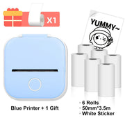 T02 Mini Thermal Printer Phomemo T02 Sticker Maker Machine Portable Bluetooth Pocket Printer Study Supplies for Photos Notes Ewkiki