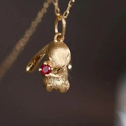 Cute and Exquisite Rabbit Jewelry Sets New in Fun Matte Ancient Gold Craft Earrings for Women Ring Necklace Gifts to Girlfriend Ewkiki