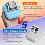 A14M Portable Mini Thermal Label Printer Home Photo Printer Student Wrong Question Printer Mini Label Printer Price Tag,B Ewkiki