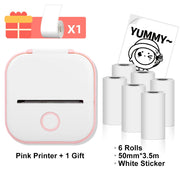 Phomemo T02 Wireless Pocket Thermal Printer Portable Mini Wirelessly BT Connect 203dpi Photo Label Memo List Printing Clearly Ewkiki