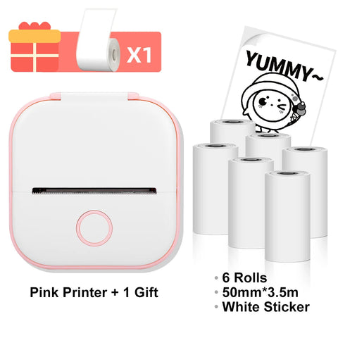 Phomemo T02 Wireless Pocket Thermal Printer Portable Mini Wirelessly BT Connect 203dpi Photo Label Memo List Printing Clearly Ewkiki