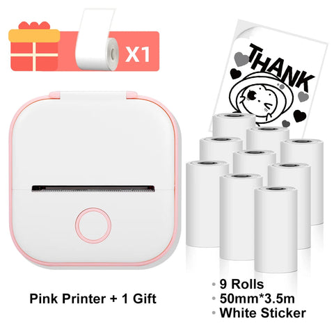 Phomemo T02 Wireless Pocket Thermal Printer Portable Mini Wirelessly BT Connect 203dpi Photo Label Memo List Printing Clearly Ewkiki