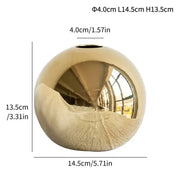 Plating Golden Ball Ceramic Vase Ornaments Crafts Art Hydroponic VasesFlower Pot  Home Decoration Ornament Gift Home Decoration - Ewkiki