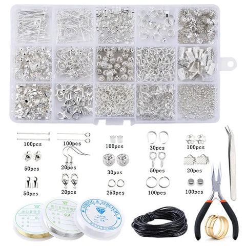 Jewelry Making Supplies Kit with Jewelry Tools, Jewelry Copper Wires Thread and Jewelry Findings for Jewelry Repair and Beading Ewkiki