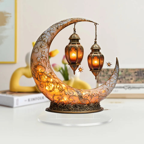 1 piece of moon lamp home decoration ornament suitable for home decoration, holiday desktop decoration, ideal family gift - Ewkiki