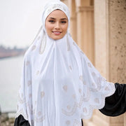 Luxury Ramadan Paisley Diamonds Cotton Jersey Hijab Instant Hijab Women Muslim Scarf With Rhinestone Headscarf Wraps Party Hijab Ewkiki