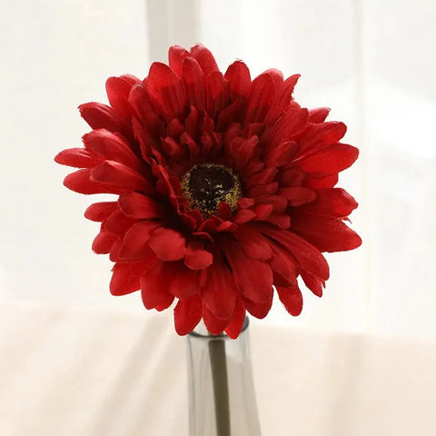 5/10PC Artificial Silk Gerbera Home Decoration Flower Heads Daisy for Wedding Holding Simulation Flowers Garden Home Decoration - Ewkiki