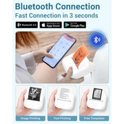 Phomemo T02 Wireless Pocket Thermal Printer Portable Mini Wirelessly BT Connect 203dpi Photo Label Memo List Printing Clearly Ewkiki