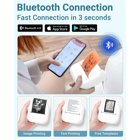 Phomemo T02 Wireless Pocket Thermal Printer Portable Mini Wirelessly BT Connect 203dpi Photo Label Memo List Printing Clearly Ewkiki