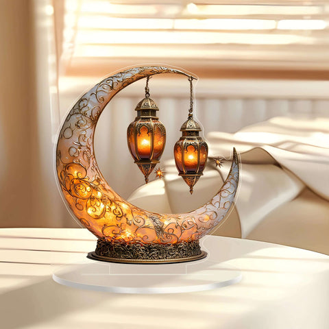 1 piece of moon lamp home decoration ornament suitable for home decoration, holiday desktop decoration, ideal family gift - Ewkiki