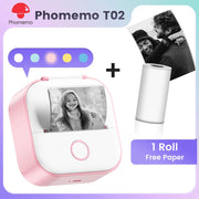 Phomemo T02 Pocket Printer Mini Portable Label Maker Self-adhesive Sticker mini impresora portatil impresora etiqueta adhesivas Ewkiki
