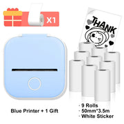 T02 Mini Thermal Printer Phomemo T02 Sticker Maker Machine Portable Bluetooth Pocket Printer Study Supplies for Photos Notes Ewkiki