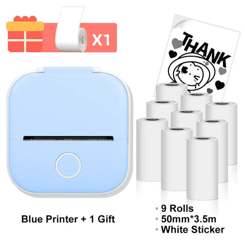T02 Mini Thermal Printer Phomemo T02 Sticker Maker Machine Portable Bluetooth Pocket Printer Study Supplies for Photos Notes Ewkiki