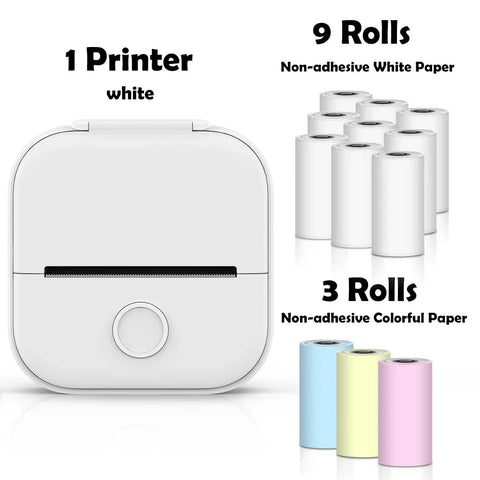 Phomemo T02 Portable Mini Wireless Thermal Pocket Printer Self-adhesive Stickers Use for DIY,Journal Sticker impresora portátil Ewkiki