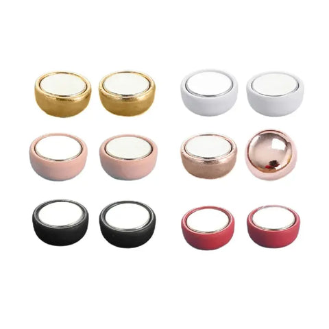 6 Pairs Hijab Fasteners Hijab Scarf Clip Buttons Hijab Magnet Brooch Collar Clip Cufflink for Hijab Ewkiki