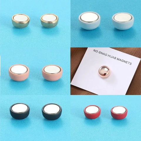 6 Pairs Hijab Fasteners Hijab Scarf Clip Buttons Hijab Magnet Brooch Collar Clip Cufflink for Hijab Ewkiki