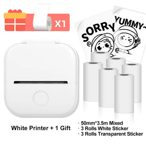 Phomemo T02 Wireless Pocket Thermal Printer Portable Mini Wirelessly BT Connect 203dpi Photo Label Memo List Printing Clearly Ewkiki