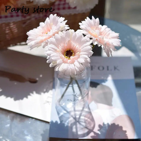 Artificial Silk Gerbera Flowers Wedding Home Decoration Fake Daisy Chrysanthemum Party Home Decoration 3Pcs 6Pcs Batch of 23cm - Ewkiki