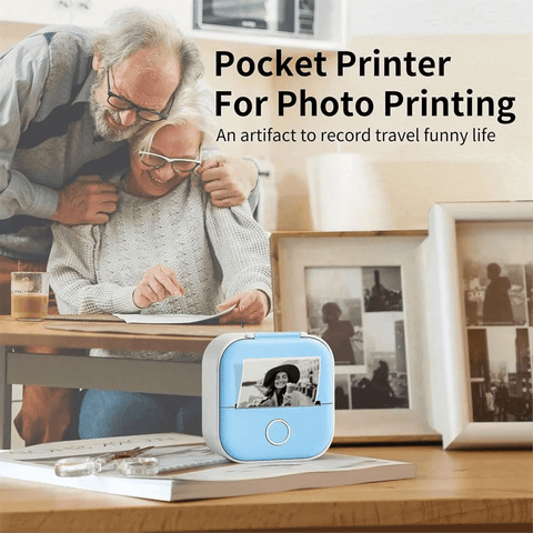 AT42 Portable Mini Thermal Label Printer Home Photo Printer Student Wrong Question Printer Mini Label Printer Price Tag,A Ewkiki