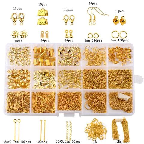 Jewelry Making Supplies Kit with Jewelry Tools, Jewelry Copper Wires Thread and Jewelry Findings for Jewelry Repair and Beading Ewkiki