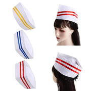 Kitchen Forward Cap Boat Shape Headwear Chef Hat Breathable Flat Cook Cap Oil-Proof White Hotel Chef Hat Men&Women
