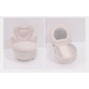 Sofa Shaped Jewelry Box Beautiful Jewelry Case Jewelry Storage Organizers Plush Texture for Fashionable Jewelry Storage Ewkiki