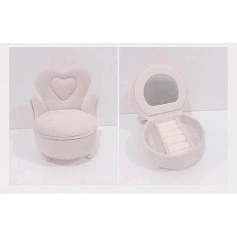Sofa Shaped Jewelry Box Beautiful Jewelry Case Jewelry Storage Organizers Plush Texture for Fashionable Jewelry Storage Ewkiki