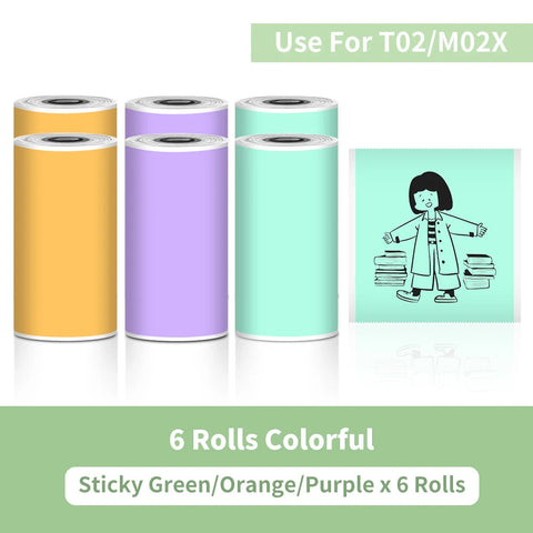 T02 Portable Printer Phomemo Mini Sticker Printer Self-adhesive Labels Inkless Sticker Printer for Journal, Notes, Photo, DIY Ewkiki