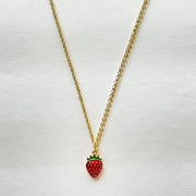 strawberry jewelry necklace earrings set y2k indie jewelry Ewkiki