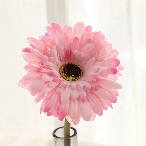 5/10PC Artificial Silk Gerbera Home Decoration Flower Heads Daisy for Wedding Holding Simulation Flowers Garden Home Decoration - Ewkiki
