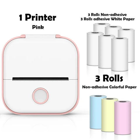 Phomemo T02 Portable Mini Wireless Thermal Pocket Printer Self-adhesive Stickers Use for DIY,Journal Sticker impresora portátil Ewkiki