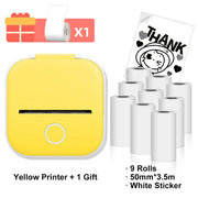 T02 Mini Thermal Printer Phomemo T02 Sticker Maker Machine Portable Bluetooth Pocket Printer Study Supplies for Photos Notes Ewkiki