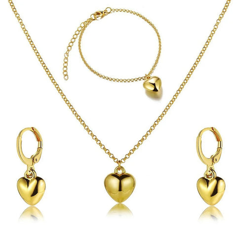 3 Pcs Round Pearl Jewelry Set Of Earring Pendant Necklace For Women Exquisite Fashion Rhinestone Double Wedding Jewelry Set Gift Ewkiki