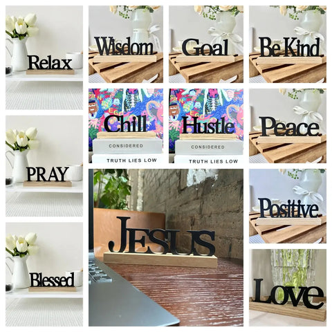 Wooden inspirational home decoration farmhouse dining table home decoration living room office decoration - Ewkiki
