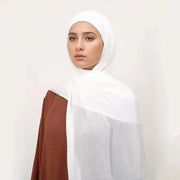 Muslim Instant Hijab Glitter Hijab With Cap Bonnet Instant Satin Silk Hijab Pinless Shawl Headscarf Under Scarf Cover Headwrap Ewkiki