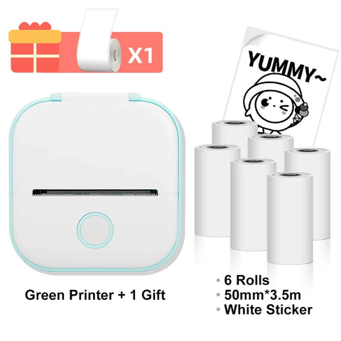 T02 Mini Thermal Printer Phomemo T02 Sticker Maker Machine Portable Bluetooth Pocket Printer Study Supplies for Photos Notes Ewkiki
