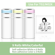 T02 Portable Printer Phomemo Mini Sticker Printer Self-adhesive Labels Inkless Sticker Printer for Journal, Notes, Photo, DIY Ewkiki