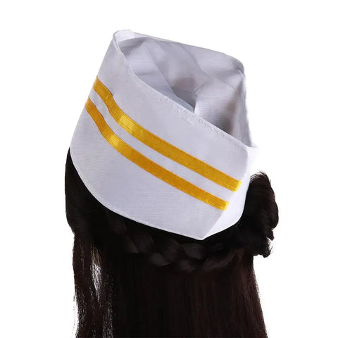 Kitchen Forward Cap Boat Shape Headwear Chef Hat Flat Breathable Cook Cap White Oil-Proof Catering Waiter Hat Cafe
