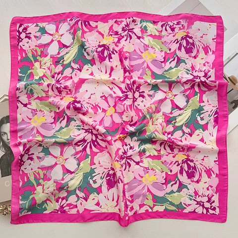 Head Scarf For Women Luxury Square Scarf Bandanna Spring/Summer Headband Hair Scarf Soft Stain Neckerchief For Dress Up you Look
