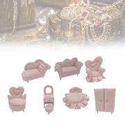 Sofa Shaped Jewelry Box Beautiful Jewelry Case Jewelry Storage Organizers Plush Texture for Fashionable Jewelry Storage Ewkiki
