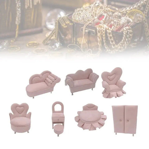 Sofa Shaped Jewelry Box Beautiful Jewelry Case Jewelry Storage Organizers Plush Texture for Fashionable Jewelry Storage Ewkiki