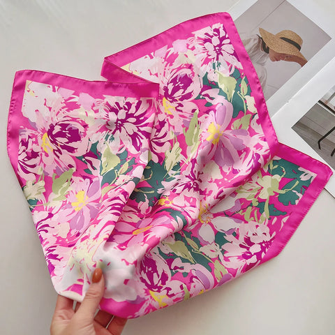 Head Scarf For Women Luxury Square Scarf Bandanna Spring/Summer Headband Hair Scarf Soft Stain Neckerchief For Dress Up you Look