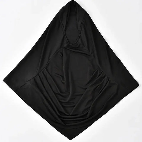 Crossed Forehead Muslim Instant Hijab Women Cotton Hijab Solid Color Crinkle Turban Soft Cotton Hemp Hijab Underscarf Cover Chin Ewkiki