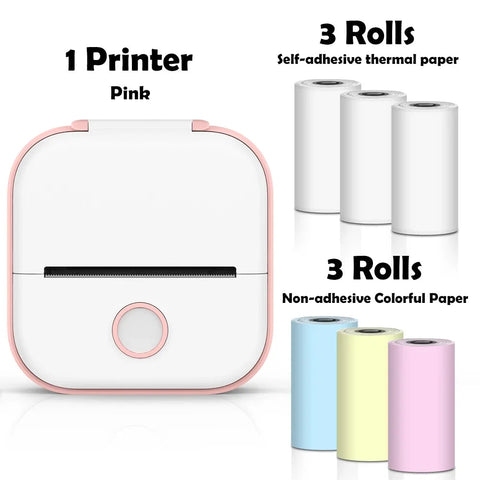Phomemo T02 Portable Mini Wireless Thermal Pocket Printer Self-adhesive Stickers Use for DIY,Journal Sticker impresora portátil Ewkiki