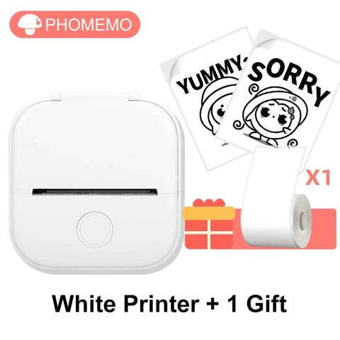 T02 Mini Thermal Printer Phomemo T02 Sticker Maker Machine Portable Bluetooth Pocket Printer Study Supplies for Photos Notes Ewkiki